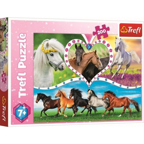 Puzzle 200 elementów Piękne Konie TREFL 13248 TR