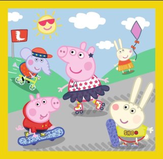 Puzzle 3w1 Wesoły dzień Peppy TREFL 34849 TR