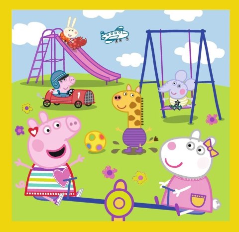 Puzzle 3w1 Wesoły dzień Peppy TREFL 34849 TR