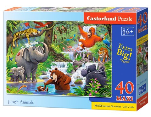Puzzle 40 Maxi podłogowe Jungle Animals CASTORLAND B-040315