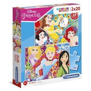Puzzle Clementoni 2x20 elementów Princess 24766