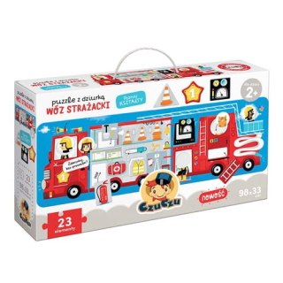 Puzzle z dziurką 23 elementy Wóz Strażacki 2mc CZUCZU 69562