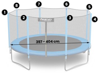 Siatka zewnętrzna do trampoliny 404 cm 13FT Neo-Sport