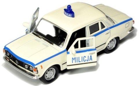 Auto osobowe metalowe Fiat 125P Milicja DROMADER