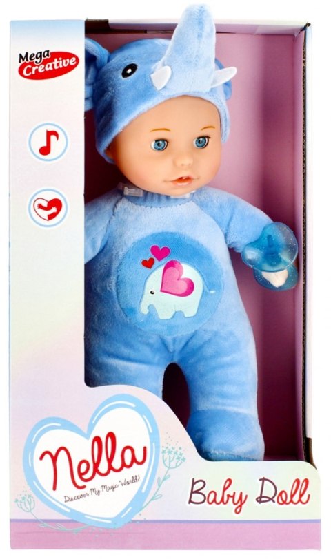 Lalka Bobas 30 cm z akcesoriami miękka Nella MEGA CREATIVE 459771