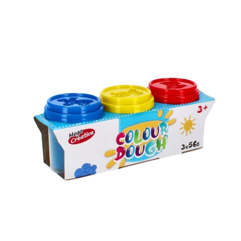 Masa plastyczna 3 kolory tuba MEGA CREATIVE 471253