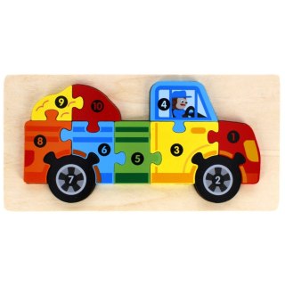 Układanka drewniana Auto 10 elementów MEGA CREATIVE 474356