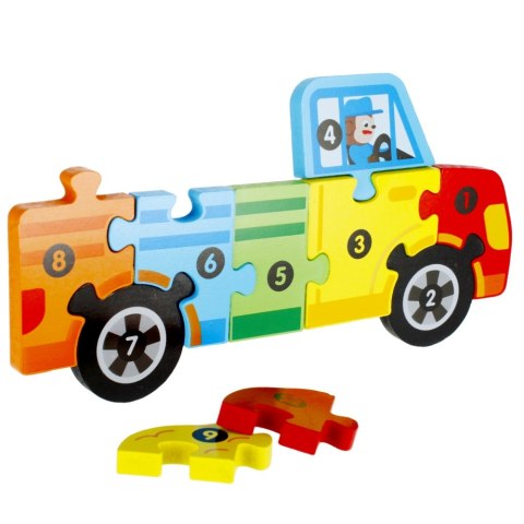 Układanka drewniana Auto 10 elementów MEGA CREATIVE 474356