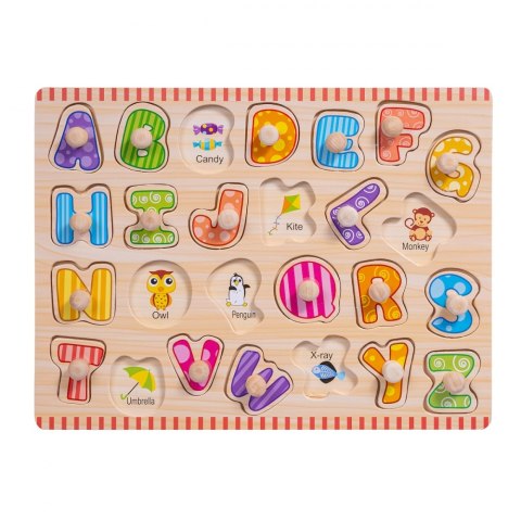 Układanka drewniana Literki SMILY PLAY SPW83601AN