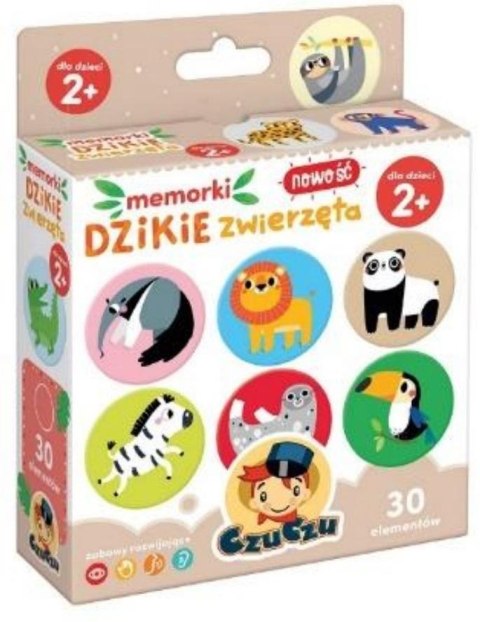 Układanka edukacyjna Memory Dzikie zwierzęta 30el. PUD CZUCZU 491248