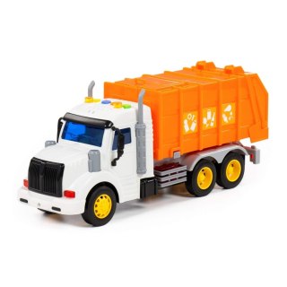 Auto ciężarowe Śmieciarka 34x12x19 pomarańczowa WADER POLESIE 86501 WADP