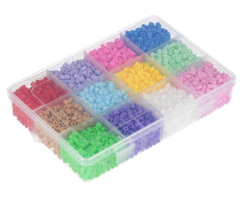 Koraliki do zgrzewania 4800 elementów 12 kolorów walizka MEGA CREATICE 478675