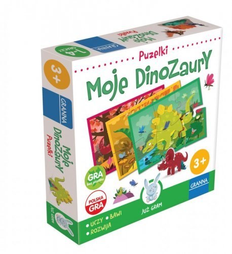 Puzzle 2x6 elementów Moje Dinozaury GRANNA 3963