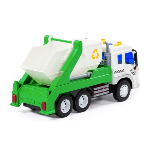 Auto ciężarowe Kontener światło i dźwięk zielone Wader POLESIE 86198