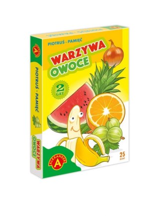 Karty do gry Piotruś & Memo Warzywa-Owoce PUD ALEXANDER 026122