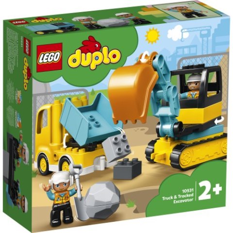 Klocki konstrukcyjne LEGO 10931 DUPLO ciężarówka i koparka