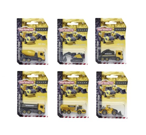 Majorette Pojazdy budowlane VOLVO, 6 rod