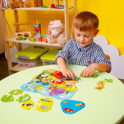 PUZZLE 2W1 49EL AUTA MINI GRA PBH