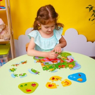 PUZZLE 2W1 49EL MAGICZNY LAS MINI GRA PBH