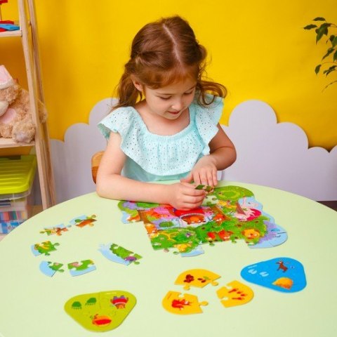 PUZZLE 2W1 49EL MAGICZNY LAS MINI GRA PBH