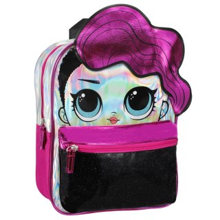 Plecak LOL fuksja 1zamek 2kieszenie brokat BACKPACK L