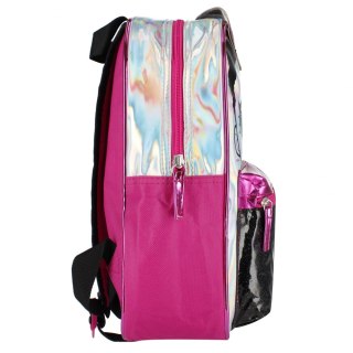 Plecak LOL fuksja 1zamek 2kieszenie brokat BACKPACK L