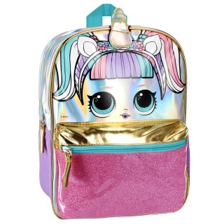 Plecak LOL lila 1zamek 2kieszenie brokat BACKPACKL1