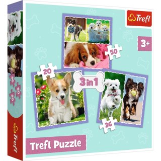 Puzzle 3W1 Urocze Pieski PUD TREFL 34854 TR