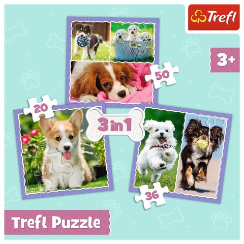 Puzzle 3W1 Urocze Pieski PUD TREFL 34854 TR