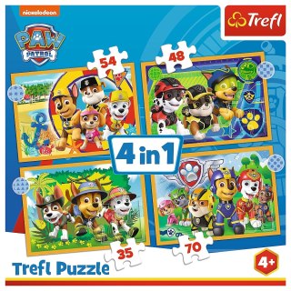 Puzzle 4W1 Wakacyjny Psi Patrol TREFL 34395