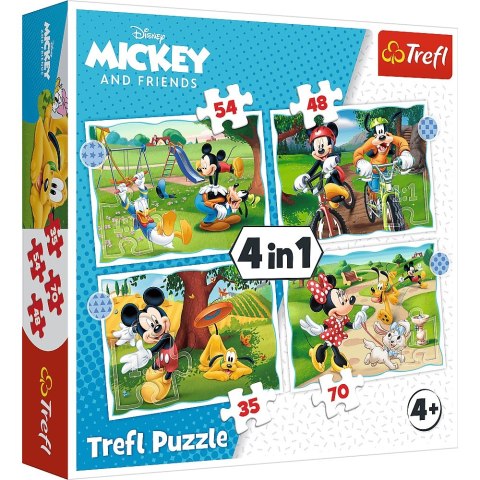 Puzzle 4w1 Fajny Dzień Mickiego TREFL 34604