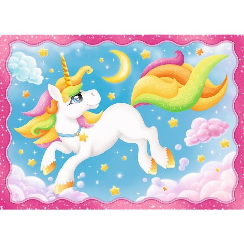 Puzzle 4w1 Jednorożce i Magia TREFL 34389 TR