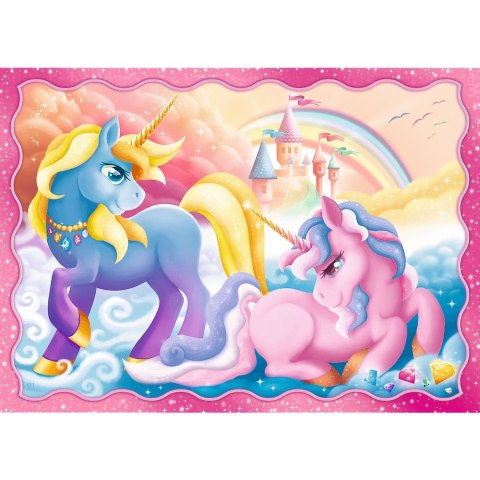 Puzzle 4w1 Jednorożce i Magia TREFL 34389 TR
