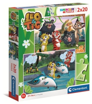Puzzle Clementoni 2x20 elementów Leo&Tig 24784