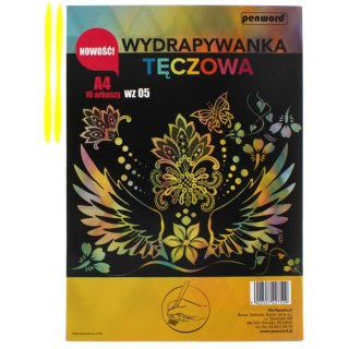Zestaw kreatywny Wydrapywanka A4/10ARK Tęcza WZ05 FOL SDM 427529