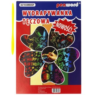 Zestaw kreatywny Wydrapywanka A5/10ARK Tęcza FOL SDM 408894