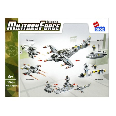 Klocki konstrukcyjne 104 elementy Military alleBLOX 492847