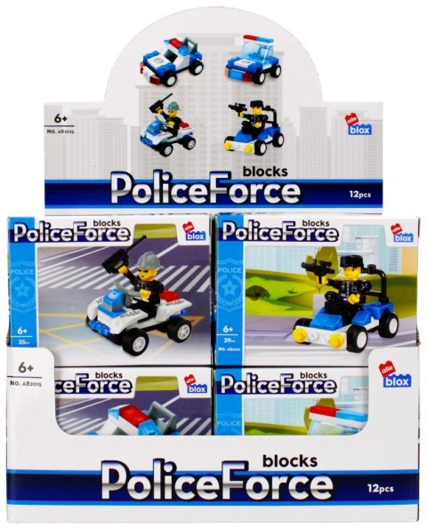 Klocki konstrukcyjne 29-39 elementów Policja display alleBLOX 492820