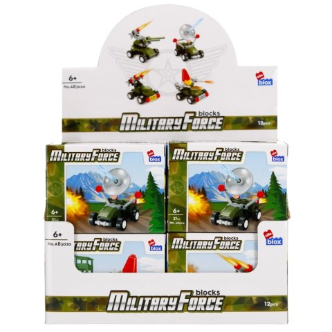 Klocki konstrukcyjne 30-33 elementy Military display alleBLOX 492861