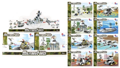 Klocki konstrukcyjne 94-106 elementów Military alleBLOX 492863