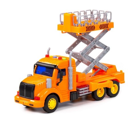 Auto ciężarowe z podnośnikiem dzwięk/światło P/B 33x11x18 WADER POLESIE 89779