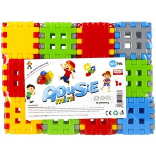 Klocki konstrukcyjne Wafle mini 72 elementy Adusie CZAKO 409380