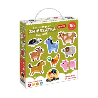 PUZZLE DO PARY ZWIERZĄTKA NA WSI 18m. CZUCZU