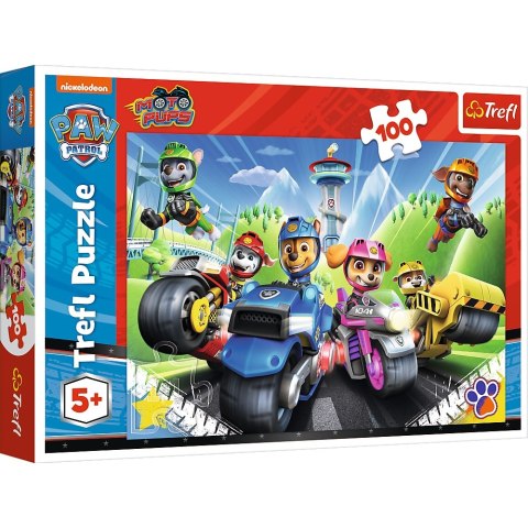 Puzzle 100 elementów Psi Patrol na motorach TREFL 16430 TREF