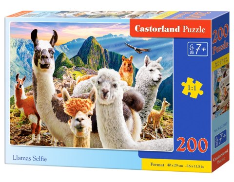 Puzzle 200 elementów Llamas Selfie CASTORLAND B-222193