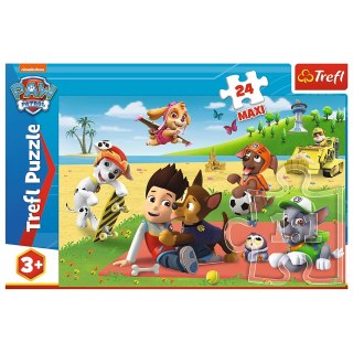 Puzzle 24 elementy Maxi Paw zabawa na kocu TREFL 14346 TREF