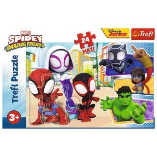 Puzzle 24 elementy Maxi Spidey i przyjaciele TREFL 14348 TREF