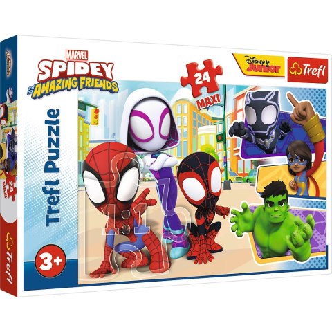 Puzzle 24 elementy Maxi Spidey i przyjaciele TREFL 14348 TREF