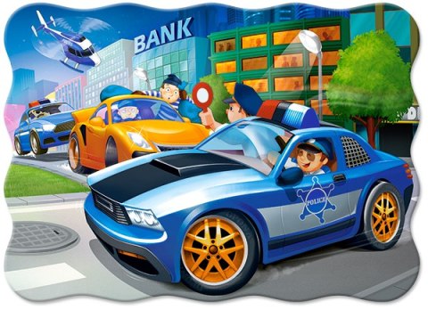 Puzzle 30 elementów, konturowe Police Chase CASTORLAND B-03785