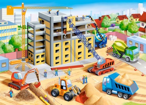 Puzzle 60 elementów Big Construction Site CASTORLAND B-066223